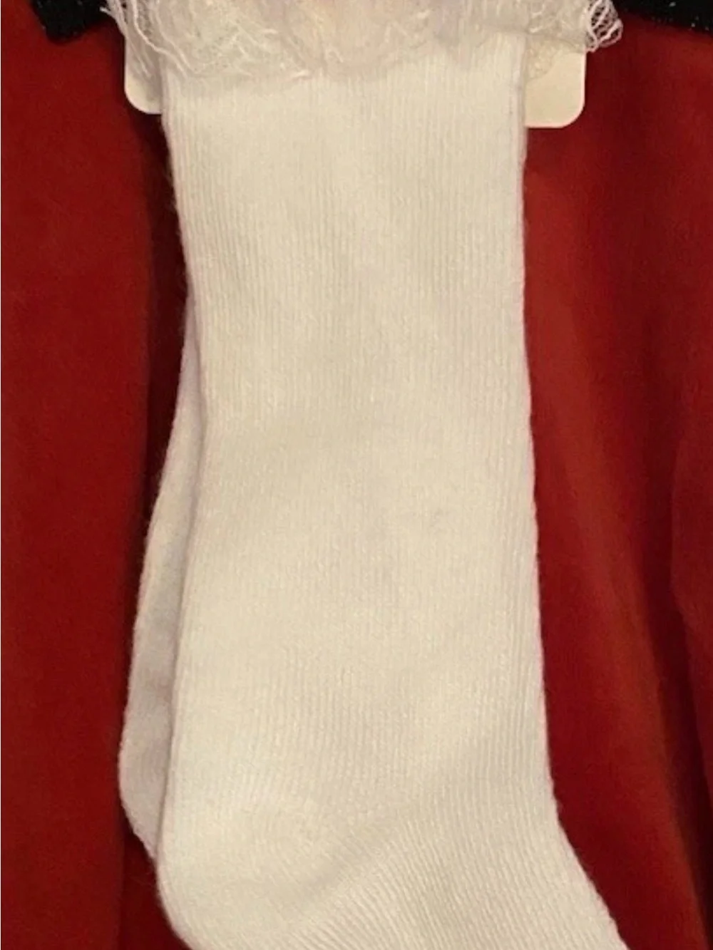 Rachel Zoe Red Velvet Baby Romper Set with White Socks and Black Sunglasses
